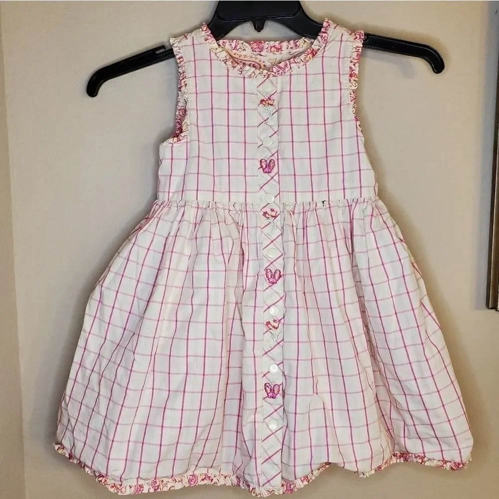💖HP💖Vintage reversible pink Paisley plaid dress